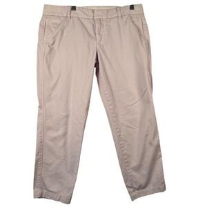 J.Crew Womens 12 Scout Chino Pants Lavender Purple Cotton Cropped Relaxed GUC